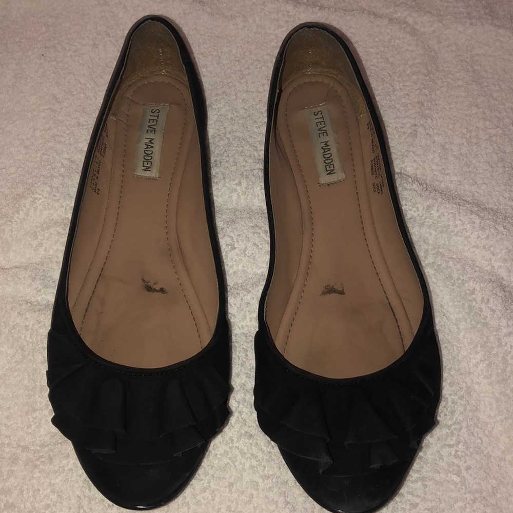 Steve Madden Suede Ruffle Flats